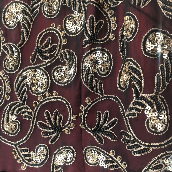 Scala beaded burgundy cocktail dress - Picture 4 of 4